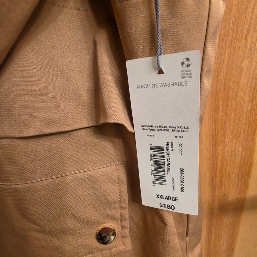 Liz Claiborne Womens Midweight Anorak in French Caramel, Sz XXL--NWT - Picture 4 of 10